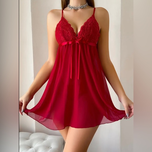 2PC Red Lingerie Set - Picture 3 of 4